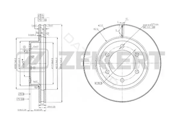 Тормозные диски ZEKKERT BS-5894