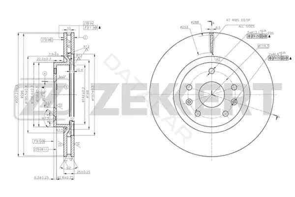 Тормозные диски ZEKKERT BS-5919
