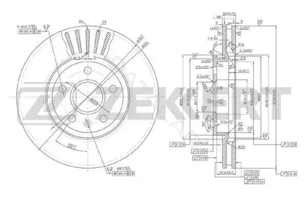 Тормозные диски ZEKKERT BS-5923