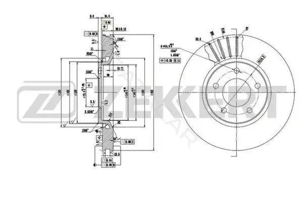 Тормозные диски ZEKKERT BS-5934