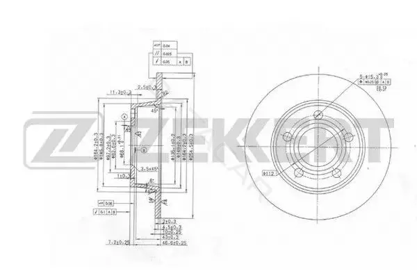 Тормозные диски ZEKKERT BS-5953