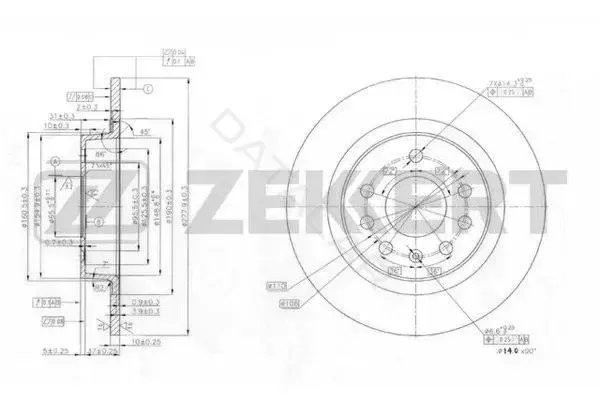 Тормозные диски ZEKKERT BS-5968