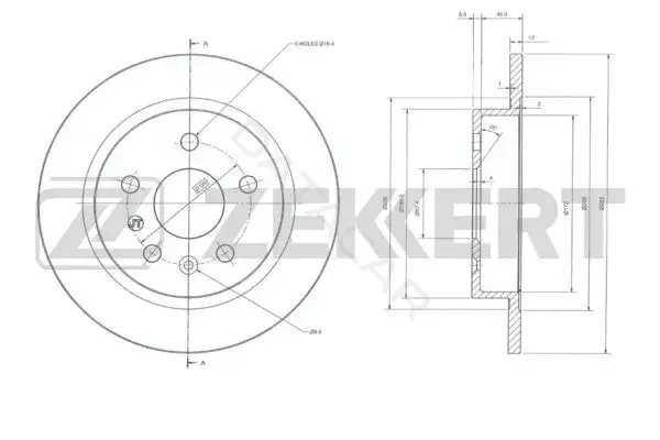 Тормозные диски ZEKKERT BS-5971