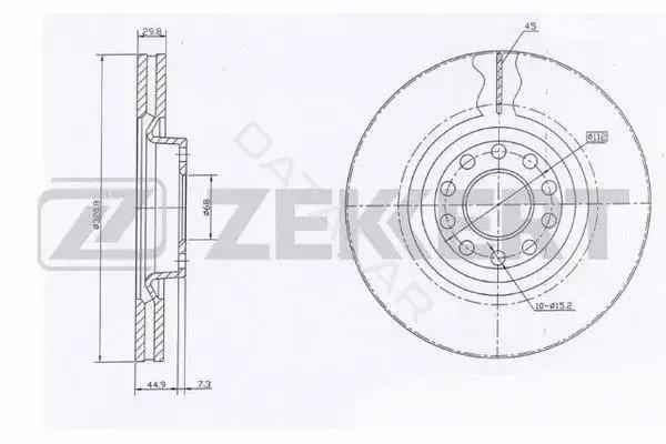 Тормозные диски ZEKKERT BS-5976