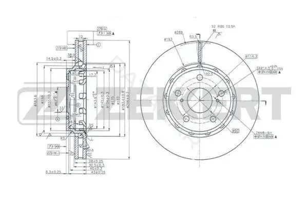 Тормозные диски ZEKKERT BS-5995
