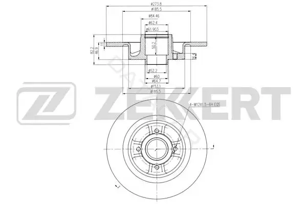 Тормозные диски ZEKKERT BS-6001