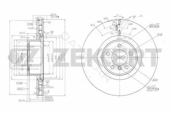 Тормозные диски ZEKKERT BS-6002