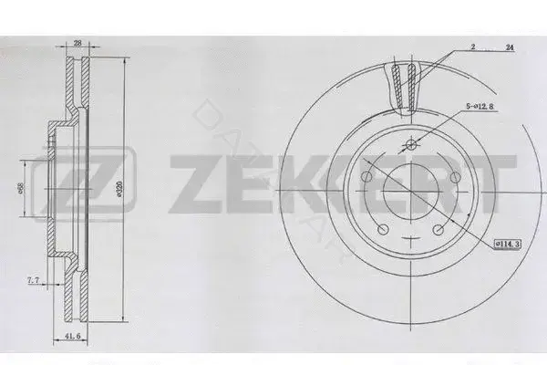 Тормозные диски ZEKKERT BS-6018