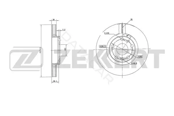 Тормозные диски ZEKKERT BS-6024