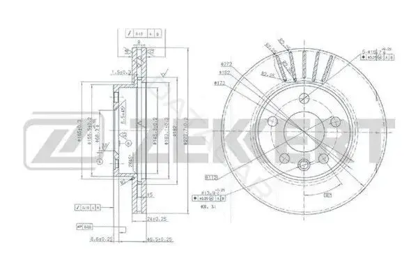 Тормозные диски ZEKKERT BS-6026