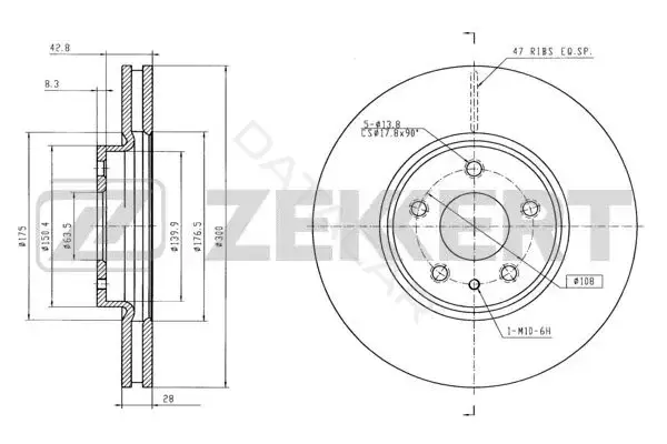 Тормозные диски ZEKKERT BS-6078