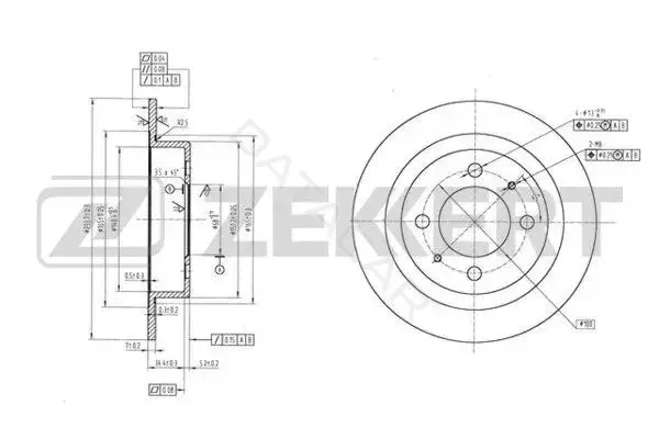 Тормозные диски ZEKKERT BS-6088