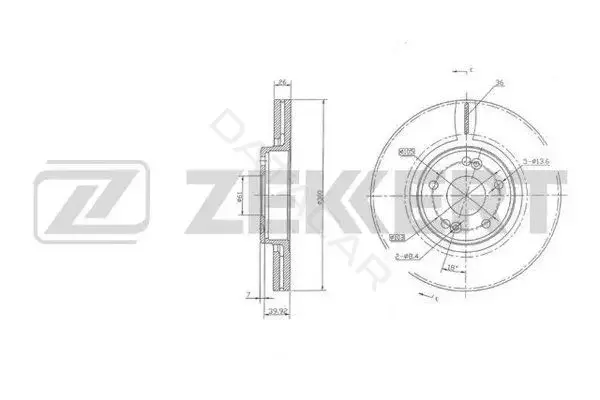 Тормозные диски ZEKKERT BS-6096