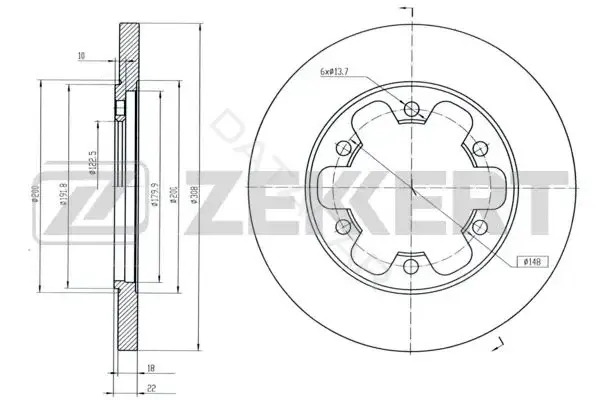 Тормозные диски ZEKKERT BS-6109