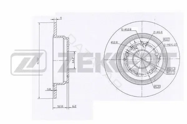 Тормозные диски ZEKKERT BS-6127