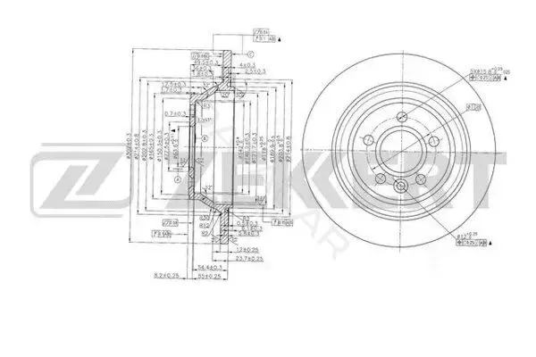 Тормозные диски ZEKKERT BS-6143