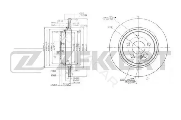 Тормозные диски ZEKKERT BS-6145