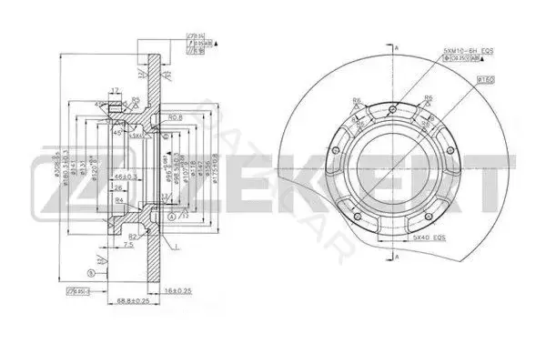 Тормозные диски ZEKKERT BS-6158
