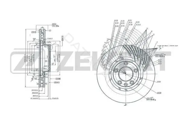 Тормозные диски ZEKKERT BS-6164
