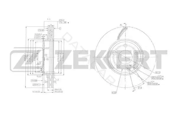 Тормозные диски ZEKKERT BS-6165