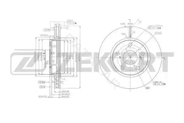 Тормозные диски ZEKKERT BS-6173