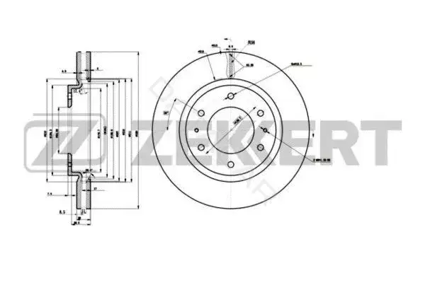 Тормозные диски ZEKKERT BS-6192