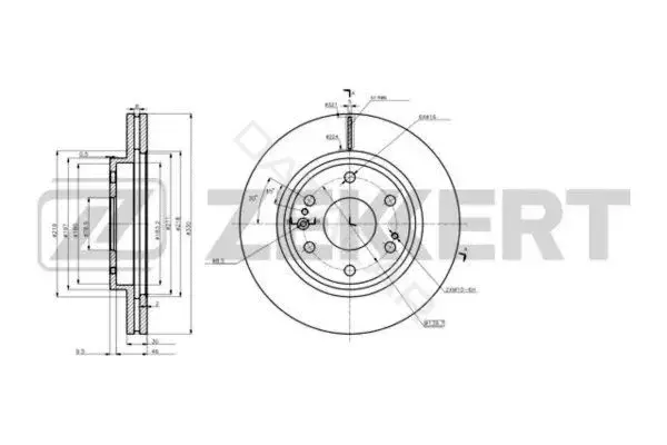 Тормозные диски ZEKKERT BS-6201