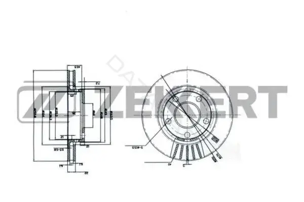 Тормозные диски ZEKKERT BS-6202