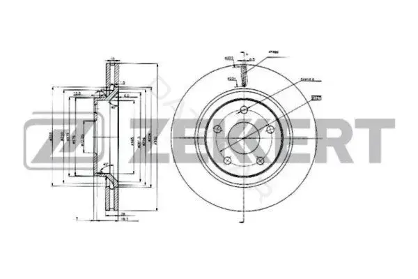 Тормозные диски ZEKKERT BS-6218