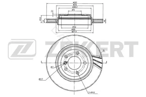 Тормозные диски ZEKKERT BS-6223B