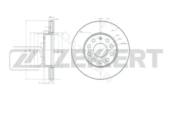 Тормозные диски ZEKKERT BS-6225