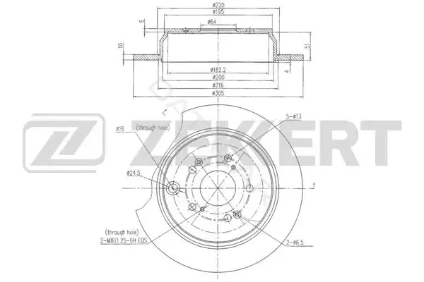 Тормозные диски ZEKKERT BS-6231