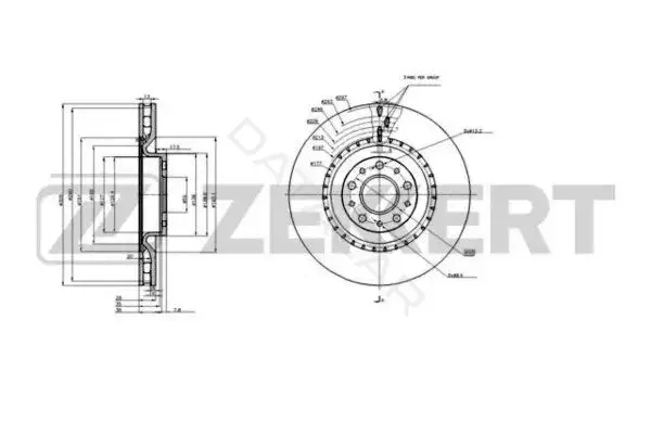Тормозные диски ZEKKERT BS-6233