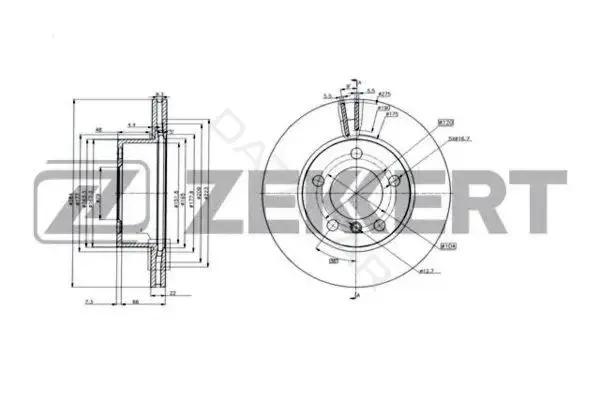 Тормозные диски ZEKKERT BS-6237