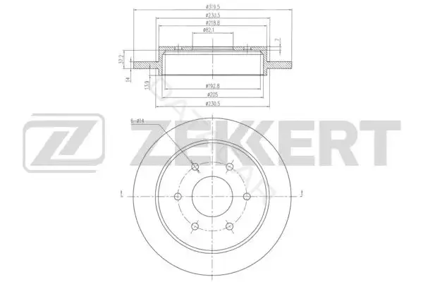 Тормозные диски ZEKKERT BS-6246