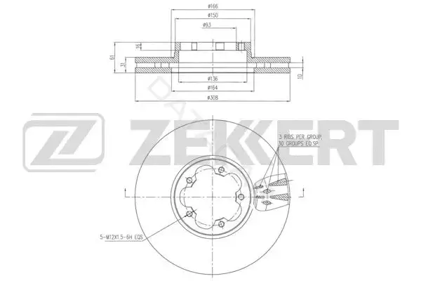 Тормозные диски ZEKKERT BS-6285