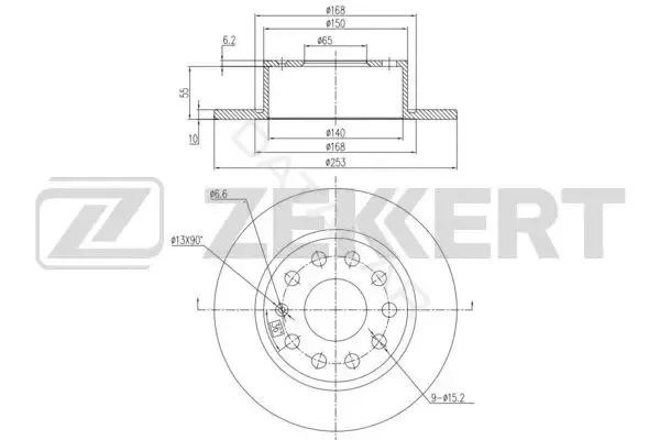 Тормозные диски ZEKKERT BS-6289