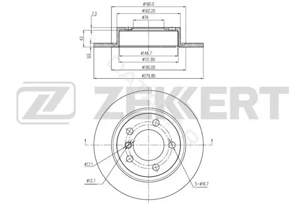 Тормозные диски ZEKKERT BS-6339