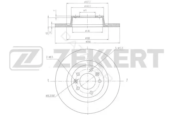 Тормозные диски ZEKKERT BS-6346
