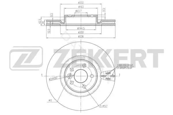 Тормозные диски ZEKKERT BS-6349