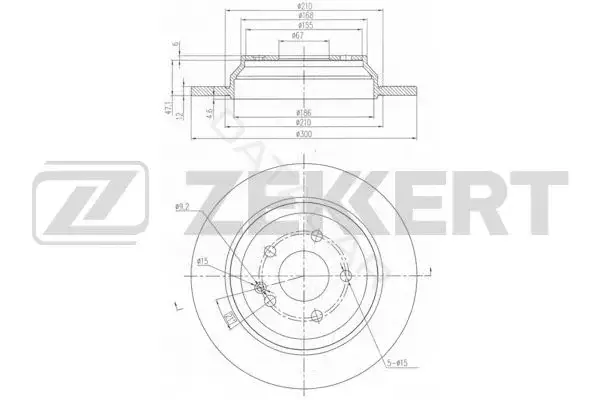 Тормозные диски ZEKKERT BS-6352