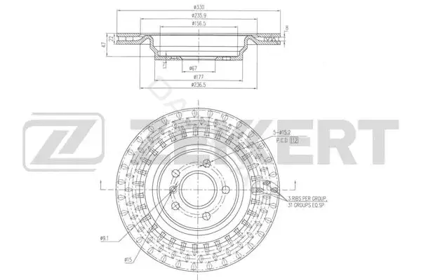 Тормозные диски ZEKKERT BS-6365