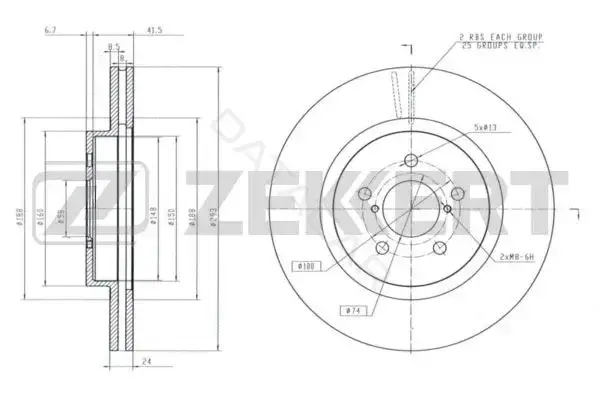 Тормозные диски ZEKKERT BS-6421