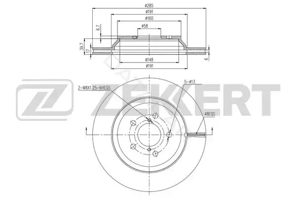 Тормозные диски ZEKKERT BS-6441