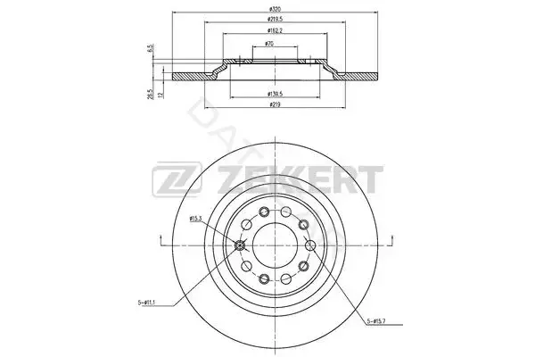 Тормозные диски ZEKKERT BS-6468