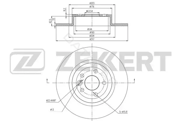 Тормозные диски ZEKKERT BS-6470