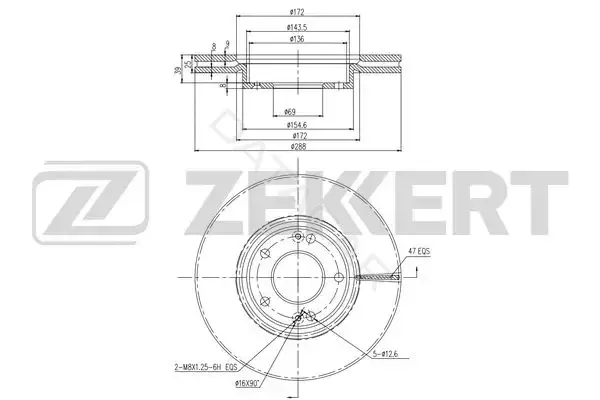 Тормозные диски ZEKKERT BS-6472