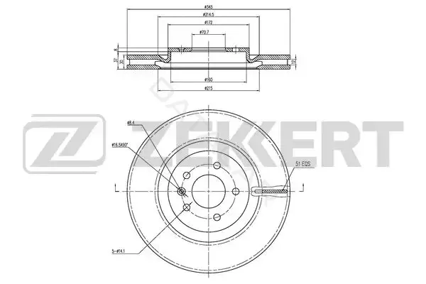 Тормозные диски ZEKKERT BS-6473