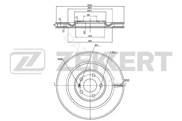 Тормозные диски ZEKKERT BS-6476