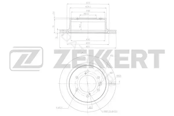 Тормозные диски ZEKKERT BS-6478